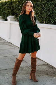 Long Sleeve Smocked Dress