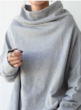 Load image into Gallery viewer, Urban High-Neck Long Sleeve Oversize Shirt
