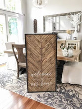 Load image into Gallery viewer, Barnwood Welcome to Our Home Vertical Sign
