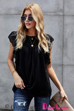 Load image into Gallery viewer, Hollowed Flutter Sleeve Casual Top
