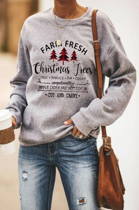 Christmas Tree Pullover Sweatshirt