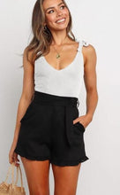 Load image into Gallery viewer, Ruffled Trim High Waist Shorts
