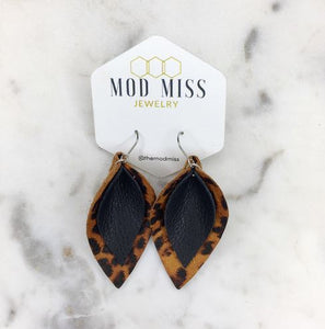 Petal Leather Earrings