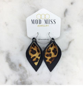 Petal Leather Earrings