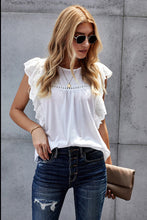 Load image into Gallery viewer, Hollowed Flutter Sleeve Casual Top
